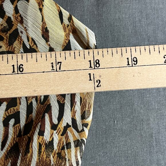 Chris McLaughlin Dress Womens 14 Brown Leopard Print Sleeveless Whimsigoth Fairy - Picture 10 of 10